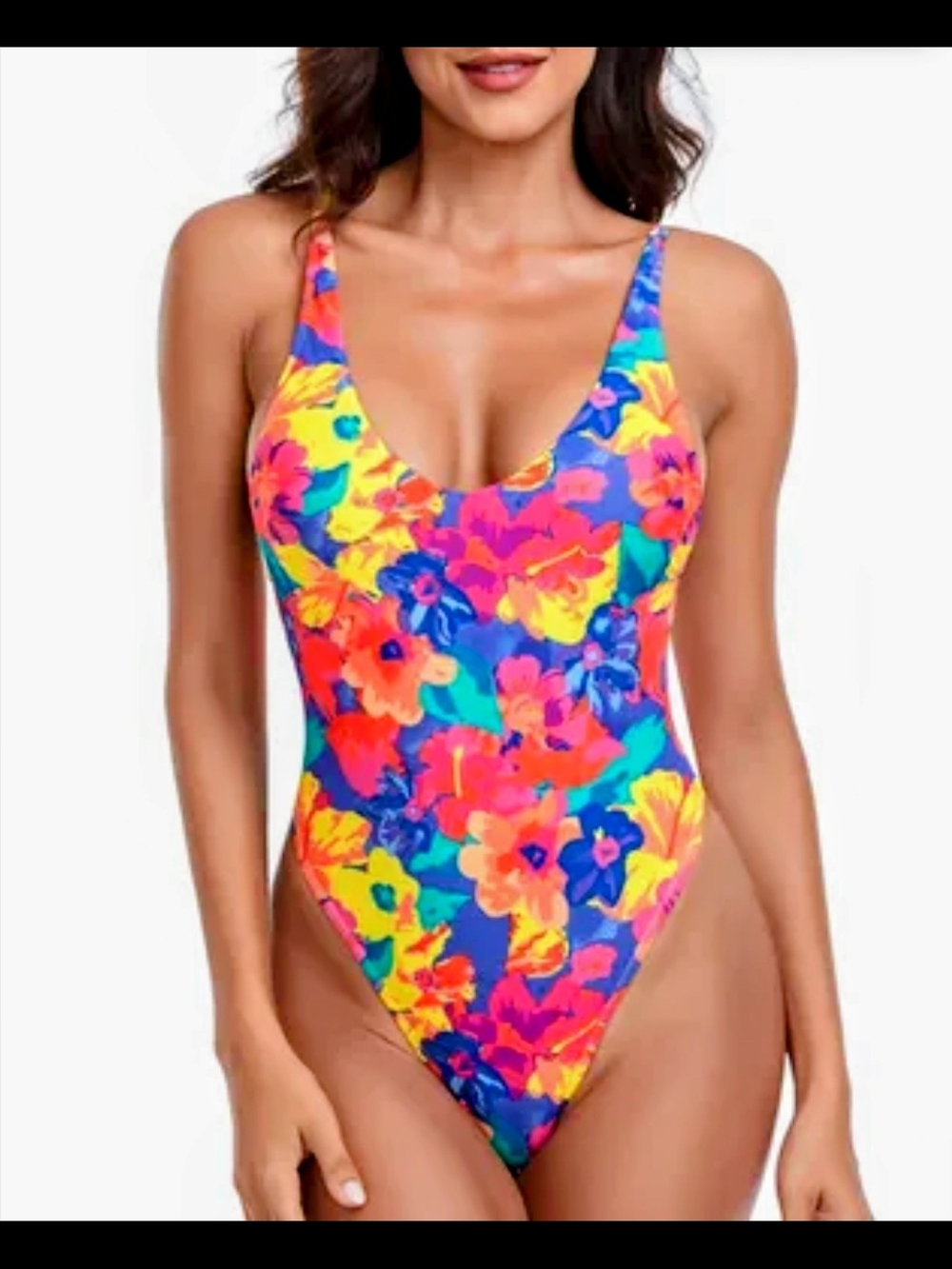 NWOT RELLECIGA Yellow Red Blue Floral Swimwear